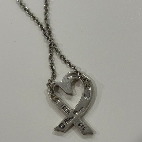 Vintage Tiffany & Co Loving Heart Silver Necklace - Picture 3 of 3